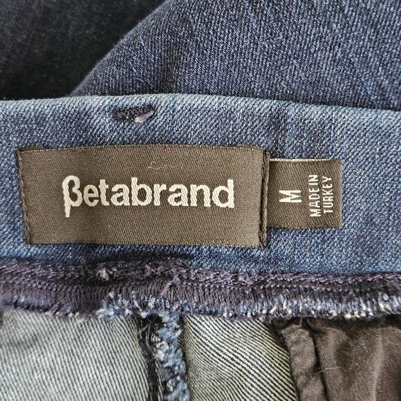 Betabrand Faux Denim Stretch Bootcut Pull On Pants | Women's Medium | FLAWS - Picture 11 of 16
